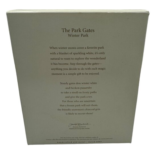 Hallmark Keepsake The Park Gates Winter Park Christmas Ornament - Picture 4 of 9